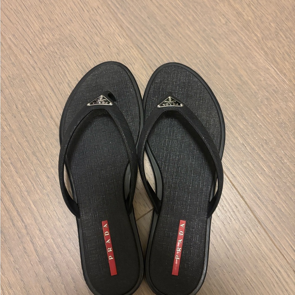 Prada Elegant Black Slippers